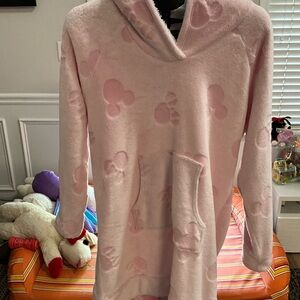 Pink Hooded Sweatshirt with Pocket